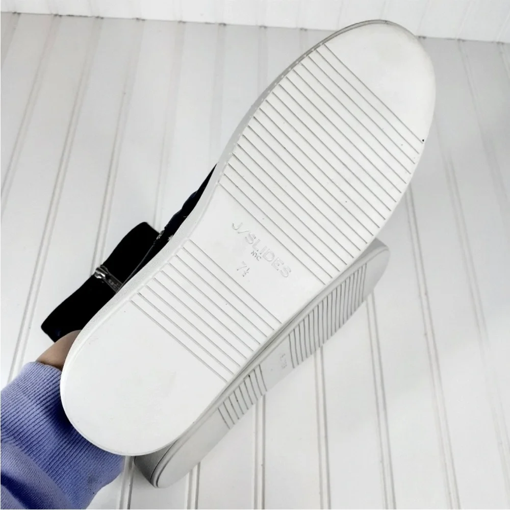 NWOB • J/SLIDES “Tina” Leather Waterproof Platform Sneaker Bootie • Women’s 7.5